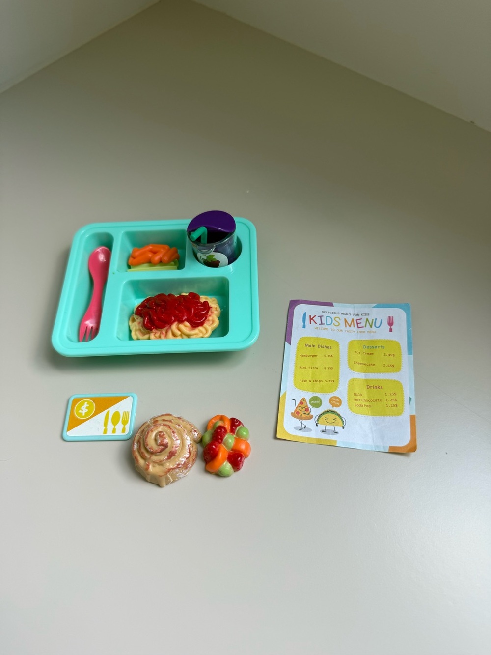 Our Generation Lunch Time Fun Time set 18" dolls tray drink food